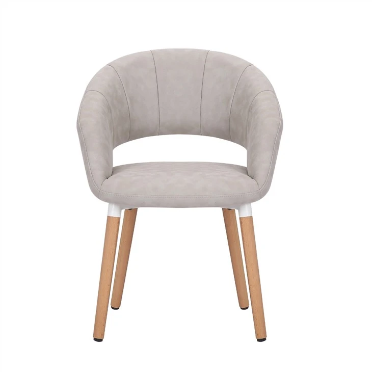 Silla decorativa de comedor de tela clásica con aspecto atractivo