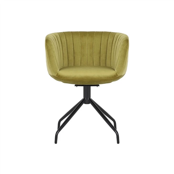 Silla de ocio giratoria ergonómica con funda de tela