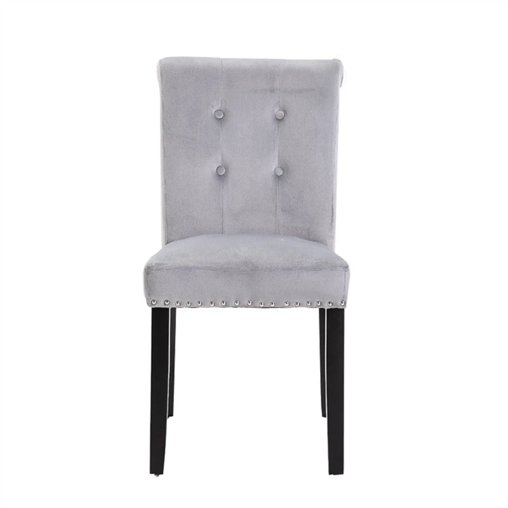 Silla de comedor con cubierta de tela de terciopelo de estilo europeo