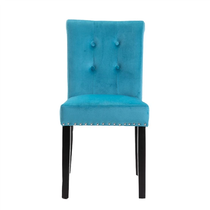 Cómoda silla de comedor con funda de tela de terciopelo