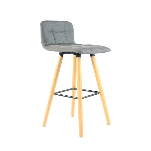 Taburete alto de tela para bar, sillas con respaldo
