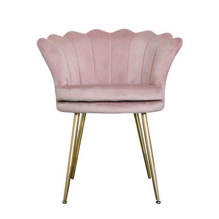 Silla de comedor moderna de terciopelo