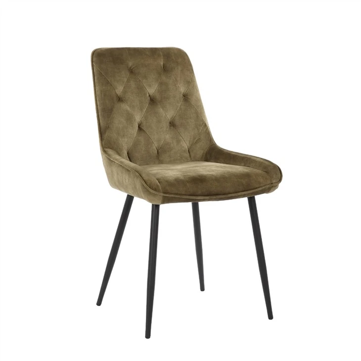 Silla de comedor de lujo moderna con funda de tela