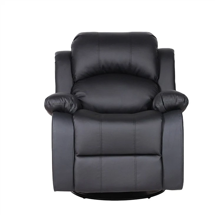 Sillón reclinable de cuero con sofá individual