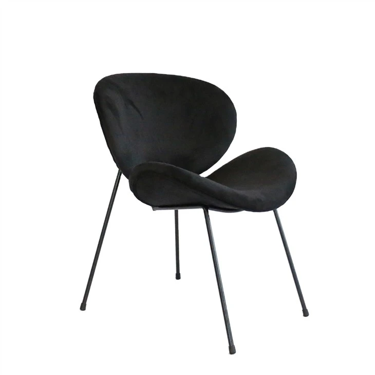 Silla de comedor con estructura metálica, silla tapizada de ocio, silla decorativa