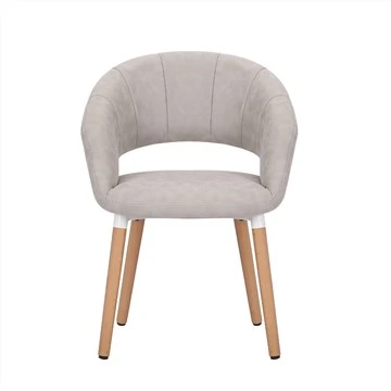 Silla decorativa de comedor de tela clásica con aspecto atractivo
