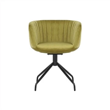 Silla de ocio giratoria ergonómica con funda de tela