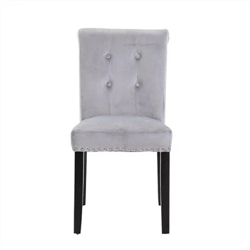 Silla de comedor con cubierta de tela de terciopelo de estilo europeo