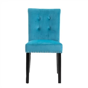 Cómoda silla de comedor con funda de tela de terciopelo