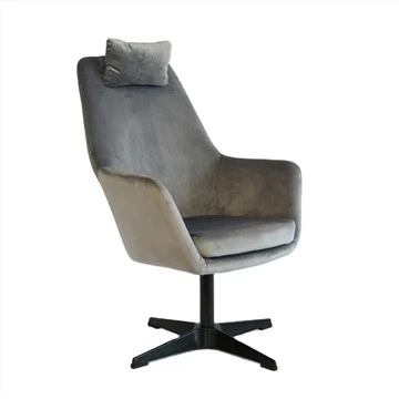 Sillón de tela diestro con patas de 4 estrellas