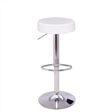 Taburete de bar de cuero PU con asiento redondo