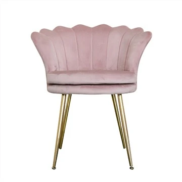 Silla de comedor moderna de terciopelo