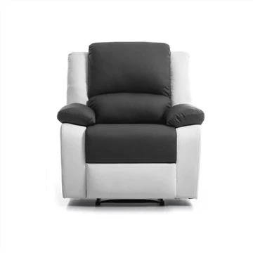 Sillón reclinable de cuero con sofá individual
