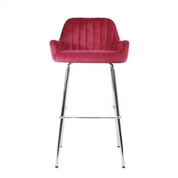 Silla ergonómica moderna de la barra de la cubierta de tela de las piernas del metal para el desayuno