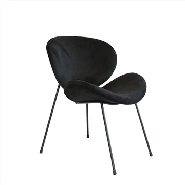 Silla de comedor con estructura metálica, silla tapizada de ocio, silla decorativa