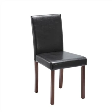 Silla de comedor de Pu con patas de madera