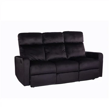 Sofá seccional reclinable de tela de terciopelo