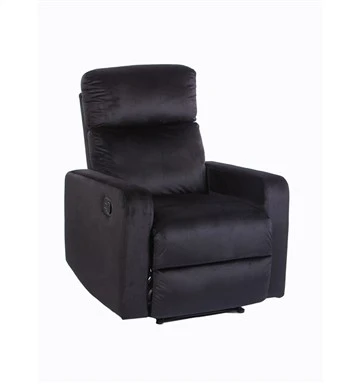 Sofá reclinable individual de tela de terciopelo