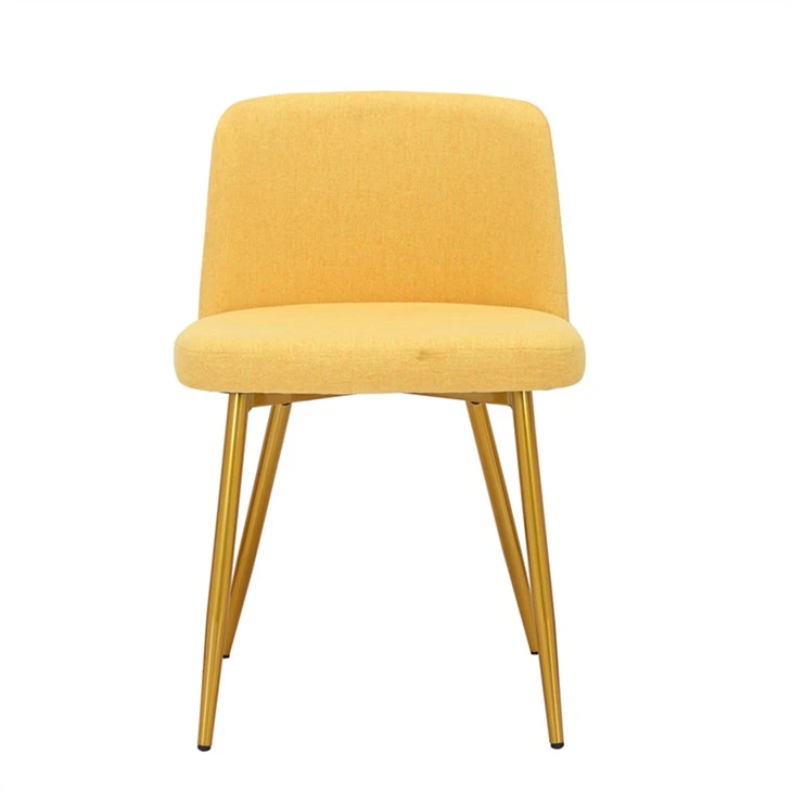 Sillas de comedor con patas de metal dorado