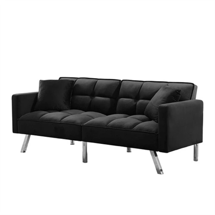 Sofá de salón convertible en tela de lino