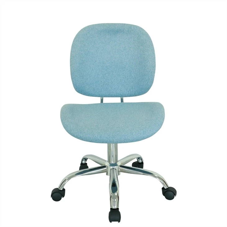 Silla de oficina azul ajustable en altura de diseño ergonómico