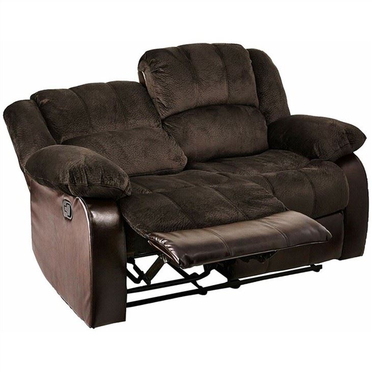 Sofá reclinable ajustable de cuero PU de tela