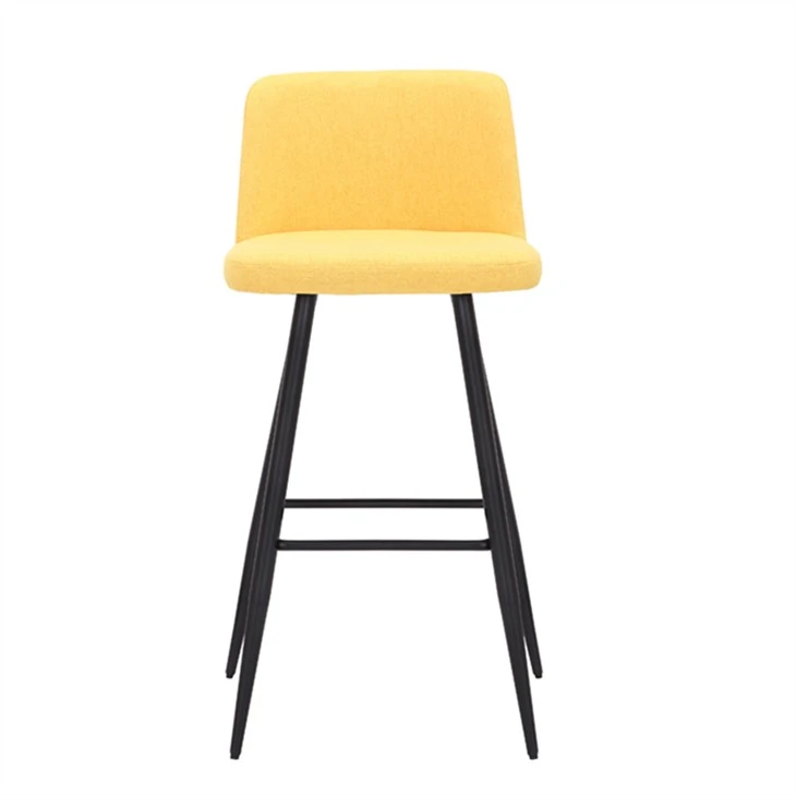 Silla De Bar Tapizada Taburete De Bar Con Respaldo Reposapiés DARIAN
