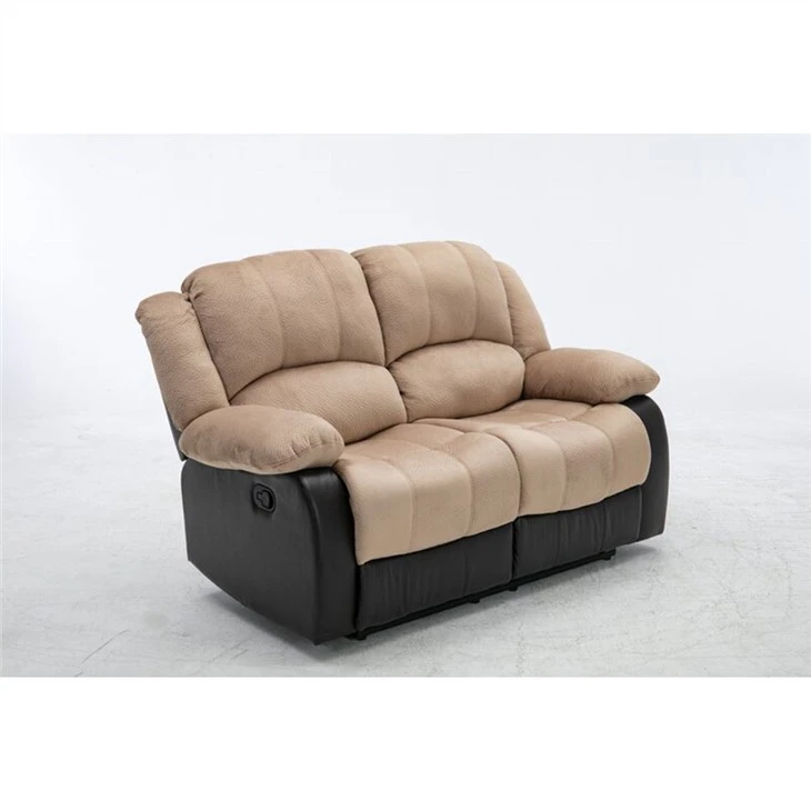 Sofá reclinable ajustable de cuero de tela PU