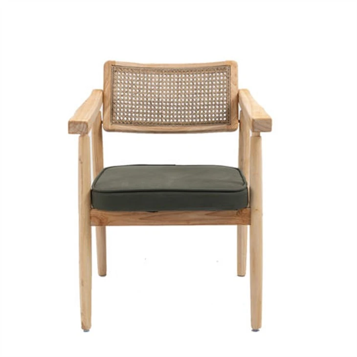 Silla de comedor de madera de caucho