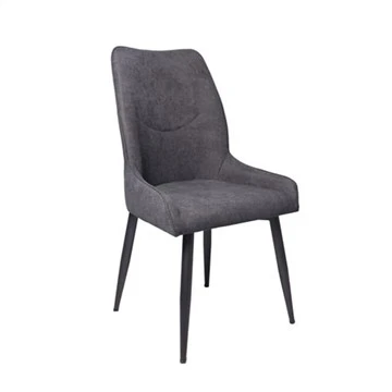 Sillas de comedor Silla de comedor tapizada de metal