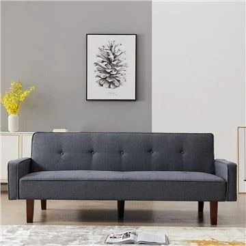 Sofá cama con brazos cuadrados