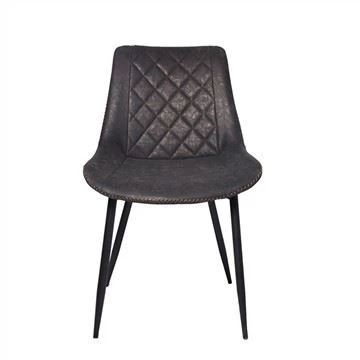 Silla de comedor tapizada moderna con funda de cuero suave