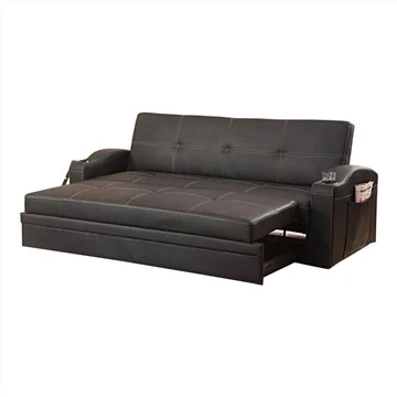 Sofá cama plegable de cuero PU