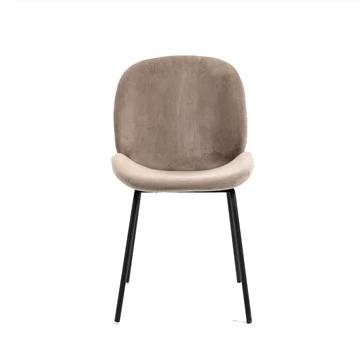 Silla operativa tapizada ergonómica y giratoria con respaldo curvado
