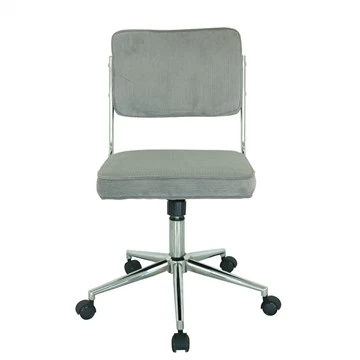 Silla de oficina en casa con escritorio para computadora sin brazos con respaldo medio de terciopelo