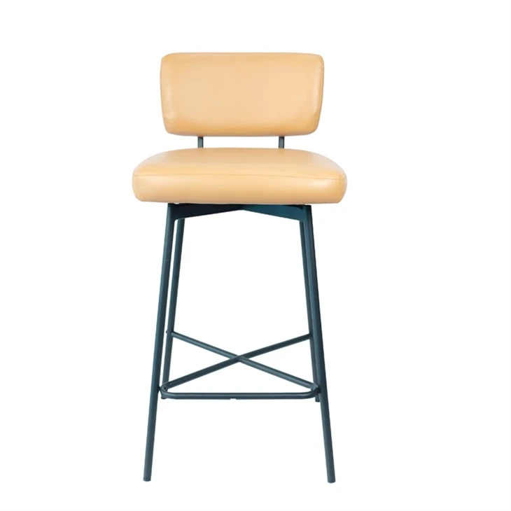 Silla de bar/taburete de metal/taburete de mostrador tapizado con reposapiés