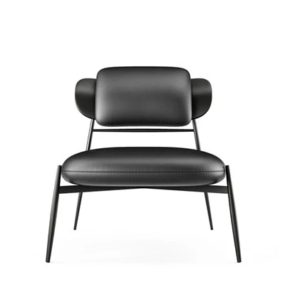 Silla decorativa diseñada con estilo, cubierta de PU, silla de metal con forma de hormiga