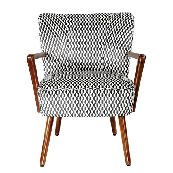 Silla decorativa / Silla de ocio / Sillón de madera tapizado en tela