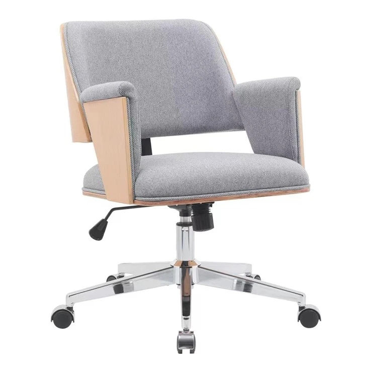Silla de escritorio de tela gris